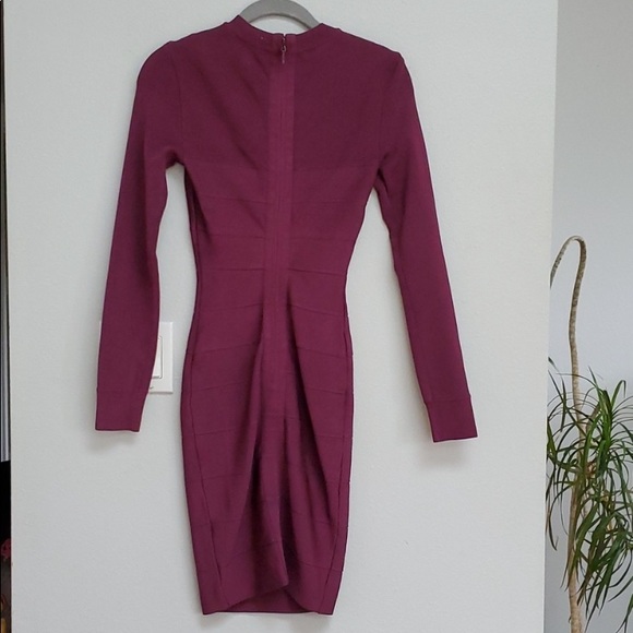 Herve Leger Paris Amethyst Long Sleeve Dress - Picture 7 of 11